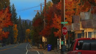 Autumn in a small mountain town  Fall colors  no talking [upl. by Pinkham306]