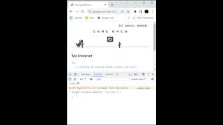 Chrome Dino Game Hack with JavaScript  games javascript programming chrome coding chromedino [upl. by Clare]