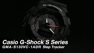 Casio GShock S Series GMAS130VC1ADR Step Tracker [upl. by Varrian]