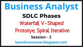 SDLC Phases in Business Analyst  Waterfall  VShaped  Prototype Model Tutorials [upl. by Notniuqal]