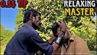 Relaxing Head Massage Outdoors by Master Only 05 Tipasmr [upl. by Jumbala]