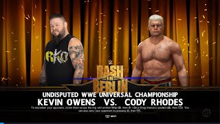 Kevin Owens vs Cody Rhodes  Bash in Berlin [upl. by Drawets]