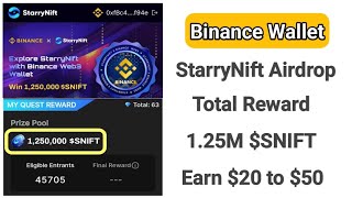 Binance Web3 Wallet StarryNift Airdrop [upl. by Aneg]