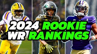 Rookie Wide Receiver Rankings amp Tiers  2024 Dynasty Football [upl. by Templeton257]