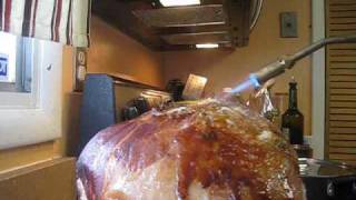 how to glaze a ham with a blow torch [upl. by Arawaj]