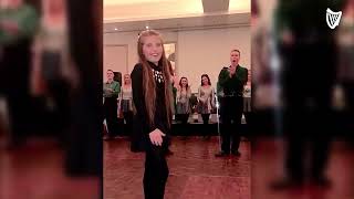 Heartwarming moment Sophia a nineyearold autistic dancer was invited to join the Riverdance [upl. by Ardnayek848]