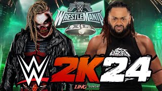 THE FIEND VS JACOB FATU  CPU MATCH  WM40  WWE 2K24 [upl. by Geanine]