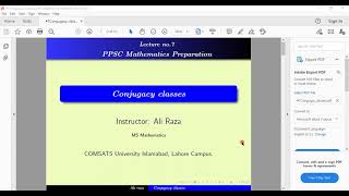 lecture07 conjugacy classes of different groups [upl. by Notloc]