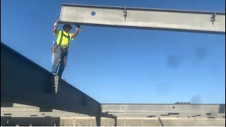 Ironworkers connecting Stockton California hot day [upl. by Batty]