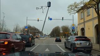 Driving from Stuttgart to in Ludwigsburg Germany [upl. by Ecinuahs699]