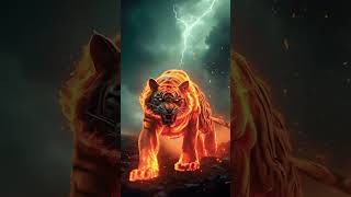 Tiger on fire tigeronfire youtubeshortsvideo youtubeshorts viralvideo [upl. by Anevad]