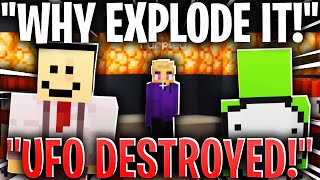 Quackity DESTROYS PURPLEDS UFO dream smp [upl. by Jedidiah]