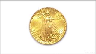 Coins in Motion  1924 Saint Gaudens Double Eagle  20 Gold Coin [upl. by Lari203]