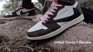 Jordan 1 Travis Scott Mocha High Unboxing Review Black light Comparison Part 2 [upl. by Ahsiekam313]