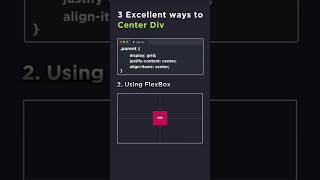 3 excellent ways to center Div coding webdesign webdevelopment htmlcss [upl. by Lamoree]