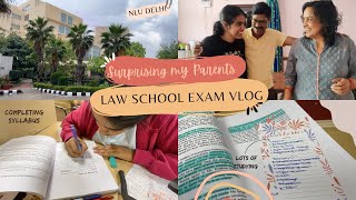 Law School Exam Prep l Surprising my Parents  NLU Delhi Vlog 04 [upl. by Sitelc]