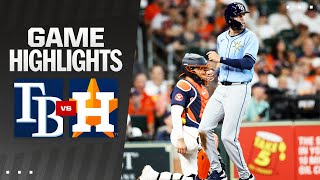 Rays vs Astros Game Highlights 8424  MLB Highlights [upl. by Rodrick]