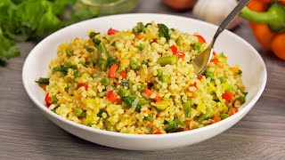 Bulgur Wheat Recipe  How to Cook Bulgur in Coconut Milk [upl. by Karolyn]