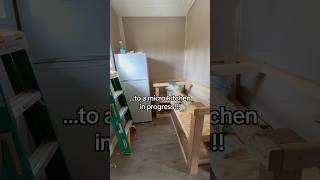 More progress on the micro kitchen homestead cabinbuild smallhouse diyprojects kitchen diy [upl. by Florencia]