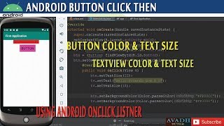 button click then change text size and color using android studio  android tutorial [upl. by Attennek794]