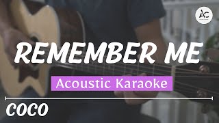 Remember Me  Acoustic Karaoke Coco [upl. by Sanalda]