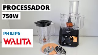 PROCESSADOR DE ALIMENTOS PHILIPS WALITA 750W RI730190 [upl. by Neivad560]