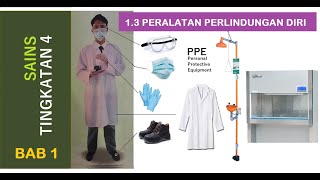 Sains Tingkatan 4 Bab 1 Langkah Keselamatan dalam Makmal  11 Peralatan Perlindungan Diri Nota [upl. by Kenleigh]