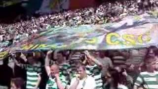 GLASGOW CELTIC FANS BANNERS amp SONGS [upl. by Lahcear]