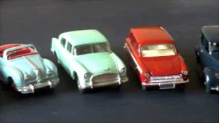 Model Cars Dinky Toys in stopmotion Cadillac Mercedes Bentley and more [upl. by Nojad758]