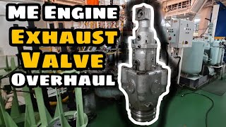 TECHNIQUES FOR ME ENGINE EXHAUST VALVE OVERHAUL MAN BampW ME SERIES  SEA LEGEND [upl. by Coray]