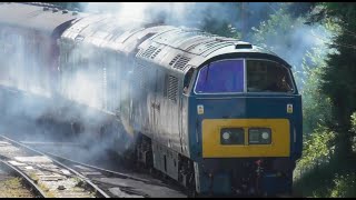 50008 and D1015 Class 52 Western Champion at Haworth at 224pm Sunday 23rd June 2024 [upl. by Ameh537]