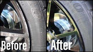 How to Repair Curb Rash on Wheels Black Rim [upl. by Iain]