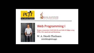 Web Programming I  Task1  1st Year  java institute [upl. by Akenn]