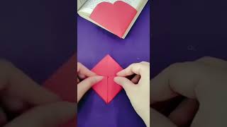 How to make origami heart bookmark  DIY heart shape paper bookmark instructions  shorts [upl. by Rumit]