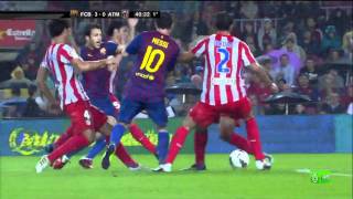 FC Barcelona 50 Atlético Madrid  Highlights 24092011mp4 [upl. by Felicie377]