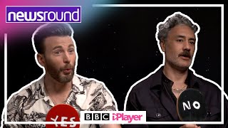 Lightyear cast Chris Evans and Taika Waititi interviewed by kids from Newsround [upl. by Loydie]