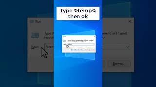 How to delete temporary files in Windows 10  shorts [upl. by Lock]