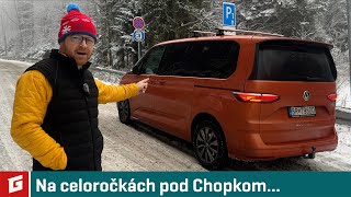 Prvý sneh  VW Multivan na celoročkách Continental ALL SEASON CONTACT2  GARAZTV [upl. by Thedrick830]