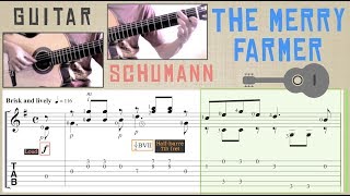 The Merry Farmer  Schumann Guitar Notation  TAB [upl. by Yug685]