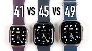 Apple Watch Größenvergleich 41mm vs 45mm vs 49mm  Die richtige Wahl treffen [upl. by Latrena884]