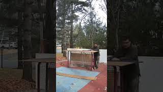 Part 1 of adding new boards on my hockey rink Cutting the plywood [upl. by Rima]