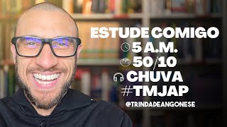 244  Estude comigo 1 hora para Concursos Públicos 🕔 56 AM  🍅 5010  🎧 Chuva  TMJAP [upl. by Niamrej]