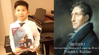 Trinity College London Grade 8 piano Rondo by Friedrich Kuhlau Maxwell 8 yo [upl. by Narih]