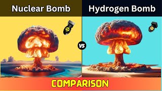 Nuclear Bomb vs Hydrogen Bomb  Hydrogen Bomb  Atomic Bomb  Comparison  Fission vs Fusion [upl. by Dougy]