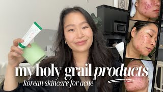 my updated HOLY GRAIL skincare products  how I heal active breakouts adult acne and scarring [upl. by Lilia755]