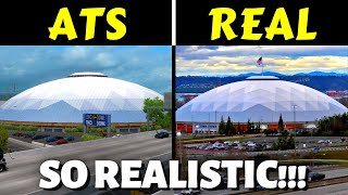 ATS vs Real Life Oregon amp Washington  SO REALISTIC Comparing ATS with Real Life Locations [upl. by Ahsyia]