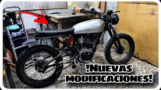 Estamos de vuelta 😎 Nuevas modificaciones para la Italika FT150 Grafito caferacer ft150 [upl. by Laws]