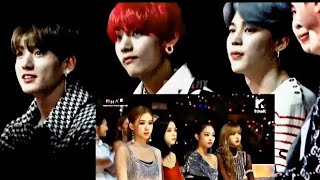 BTS AND BLACKPINK REACT ON SCREENMMA 2018 WITH DIFFERENT ANGLES [upl. by Jemena763]