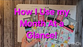 Using my Happy Planner Month At a Glance [upl. by Wolk]