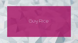 Guy Rice  appearance [upl. by Atinihc]